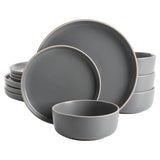 Gibson Home Everyday Essential 12-Piece Stoneware Dinnerware Set