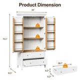 Wholesale 70'' Tall Kitchen Pantry Cabinet, Wood Cupboard