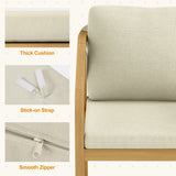 2-Piece Patio Dinnig Chairs, Outdoor Acacia Wood Chairs