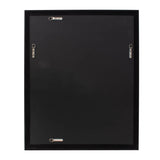 Santosh Rectangular Mirror with Inner Scalloped Edge in Glossy Black