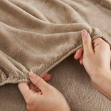 Micro Plush Solid Sheet Set, Taupe