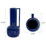 Bella Sapphire Blue Tall Ceramic Pitcher