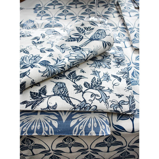 French Home Set of 4 Honeysuckle Placemats - Indigo