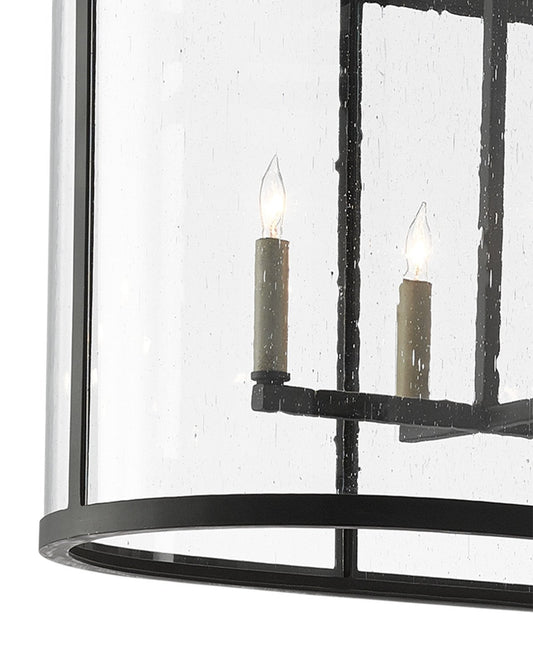 Argand Black Oval Chandelier