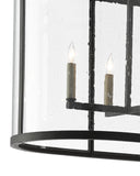 Argand Black Oval Chandelier