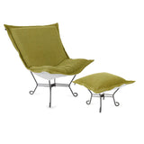 Patio Scroll Puff Chair Titanium- Alicante Moss