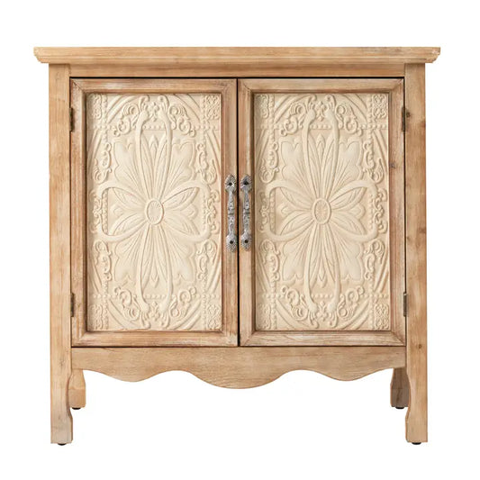 Wholesale Farmhouse Storage Cabinet with Flower Pattern