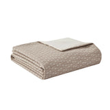 Button Accent Taupe Duvet Cover Set with Removable Insert