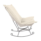 Scroll Puff Rocker Titanium- Barbet Natural/Natural