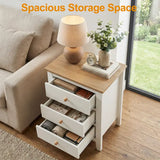 Wholesale 3 Drawer Nightstand with Solid Wood Knobs