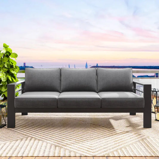 Wholesale Aluminum Outdoor Couch, 3-Seat Metal Outdoor Sofa