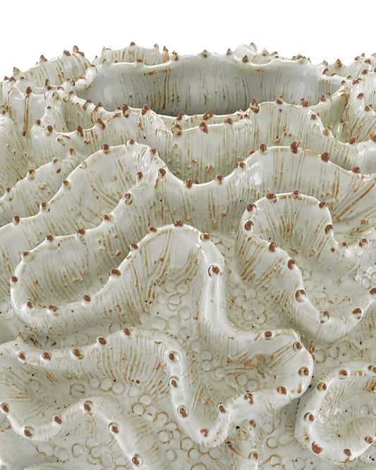 Swirl Small White Vase