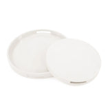 Saint Tropez Round Tray Set of 2 - Chalk