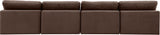 Comfy - Velvet Modular Armless Sofa 4 Seats