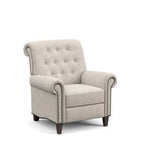 Push Back Recliner Single Sofa Reclining Chair, Cream *