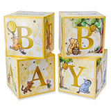 Honey Bear Baby Block Boxes for Baby Shower Decor