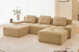 CORDELIA 117" 3-Seater Sofa with 2 Ottomans