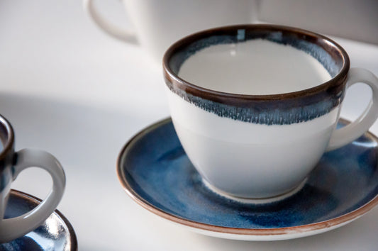 Porcelain Tea Cups & Saucers, 210ml, Set of 6