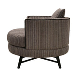 Modern Stripe Round Deep Seat Lounge Swivel Chair*