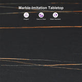PURPLE LEAF Outdoor Bar Table Patio Dining Table Coffee Kitchen Breakfast Bistro Pub Bar Table for Patio Poolside