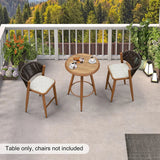 PURPLE LEAF Outdoor Bar Table Patio Dining Table Coffee Kitchen Breakfast Bistro Pub Bar Table for Patio Poolside