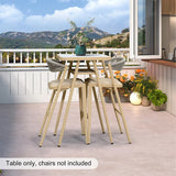 PURPLE LEAF Outdoor Bar Table Patio Dining Table Coffee Kitchen Breakfast Bistro Pub Bar Table for Patio Poolside