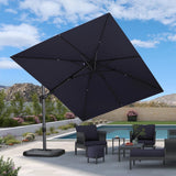 PURPLE LEAF Best Value Cantilever Patio Umbrella with Left-Right Tilt and 360° Swivel Outdoor Umbrellas