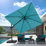 PURPLE LEAF Best Value Cantilever Patio Umbrella with Left-Right Tilt and 360° Swivel Outdoor Umbrellas
