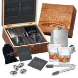 Whiskey Glasses And Football Chilling Stones Gift Set