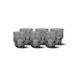 Set of 6 Skull Shot Glasses – 1.75 oz Glass Novelty Drinkware for Halloween Parties, Cocktail Bars & Home Decor