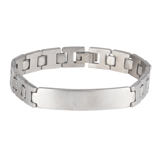 Waterdrop Stainless Steel Metal Band Adjustable Link, ID Name Bracelet Stainless Steel
