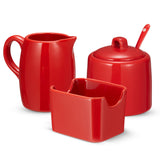 Kook Ceramic Sugar Bowl & Creamer Set, White