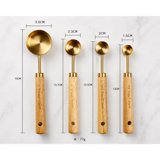 Mixora Gold Stainless Steel Measuring Cups Set