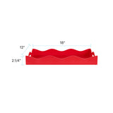 Spangle Scalloped Tray Red