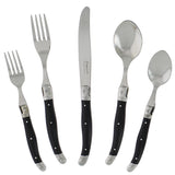 Laguiole 20-Piece Stainless Steel Flatware Set, Black