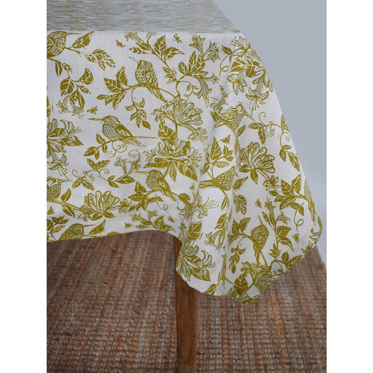 French Home Honeysuckle 59" X 98" Tablecloth - Chartreuse