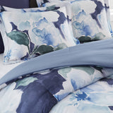 7-Piece Modern Farmhouse Comforter Set, Blue