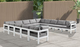 Nizuc - Outdoor Patio 13 Piece Modular Sectional With White Frame
