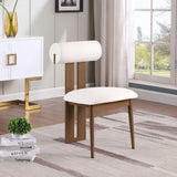 Dario - Faux Leather Dining Chair With Brown Frame (Set of 2)