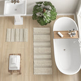 Hand-Woven Shaggy Boho Bath Runner, Natural