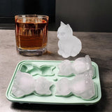 Cat Shape Silicone Ice Cube Mold Tray