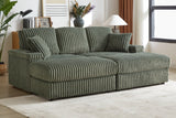 ZYLO 84" Loveseat with 2 Ottomans