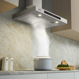 CIARRA 30 Inch Smart Wall Mount Range Hood with Delay Shut off Alexa and Google Home Voice Control CAS75308W-OW