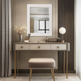 Stucco Vanity Mirror - White