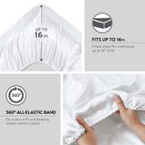 Luxury Satin 6-Piece Sheet Set, White