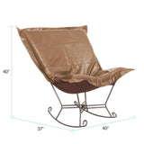 Scroll Puff Rocker Avanti Bronze Titanium Frame