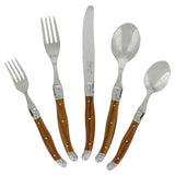 Laguiole 20pc Flatware Set, Wood Grain