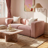 Philo Blush Pink Low Profile Modular Sofa (Loveseat)