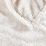 Heated 50x70" Faux Fur Electric Throw Blanket, Ivory