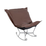 Scroll Puff Rocker Avanti Pecan Titanium Frame